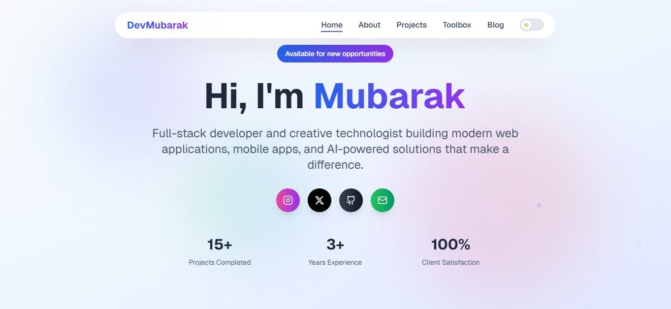 DevMubarak - Portfolio